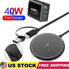 40W Magsafe Wireless Magnetic Fast Charger Pad For iPhone 17 16 15 14 13 Pro Max