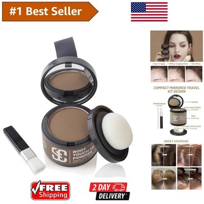 Travel-Friendly Root Cover Up Powder - Light Brown for Instant Gray Concealment