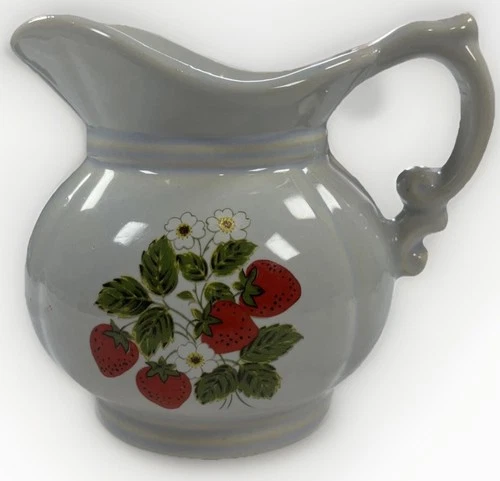 VTG McCoy Pottery Strawberry Pitcher