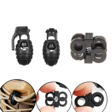 10pcs Cord Lock End Stopper Toggle Rope Clamp Clasp Spring Grenade DIY Hiking Bo
