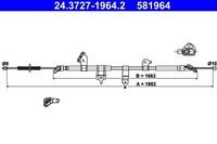 Seilzug Feststellbremse Hinten Links Ate 243727 19642 FÜR Toyota Handbremsseil