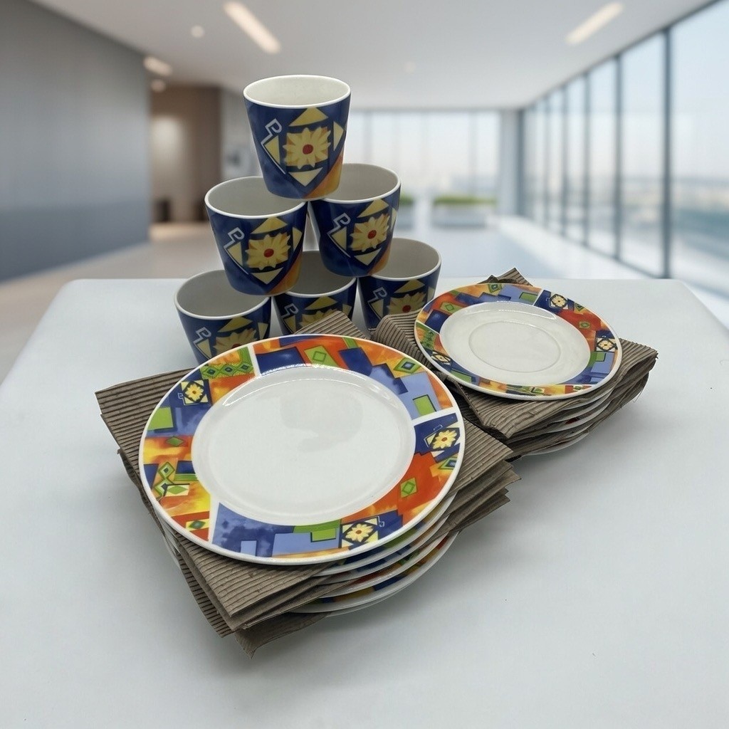 Kaffeeservice 18 teilig Porzellan Set für 6 Personen Geschirr Service