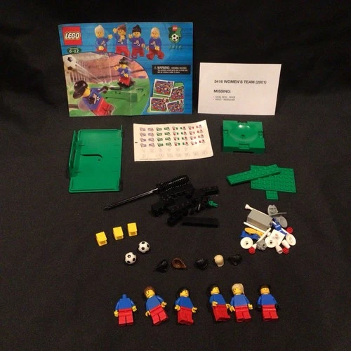 Vintage Lego Soccer Set 3416 Women's Team (2001) - NOT COMPLETE