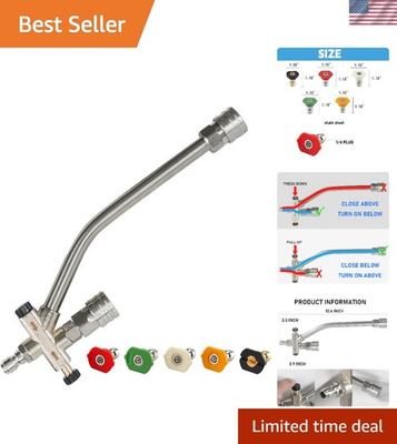 #ad #ad Effortless Foam Cleaning: Dual Connector Pressure Washer Unit with 5 Nozzle Tips $40.99