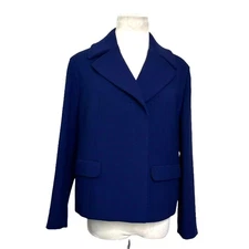 GIORGIO ARMANI Blue Virgin Wool Evening Jacket size 6