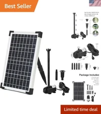 Versatile Solar Powered Pond Pump Kit - 196 GPH for Fountains & Water Features