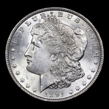 1891-p * Much Better Date * BU * Morgan Sliver Dollar * $1 Uncirculated