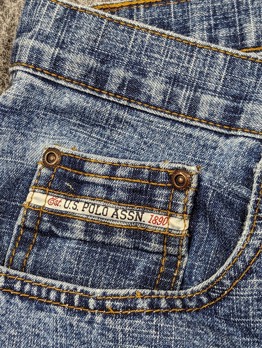Vintage Us Polo Association 36x32 Denim Jeans Baggy Hip-hop Vintage Us Polo Association 36x32 Denim Jeans Baggy Hip-hop