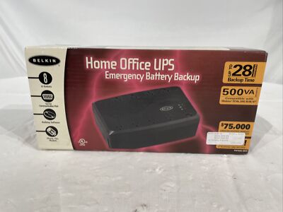 BELKIN Office UPS F6H500-SER 500VA 300W 8 Outlets UPS Battery Original Box