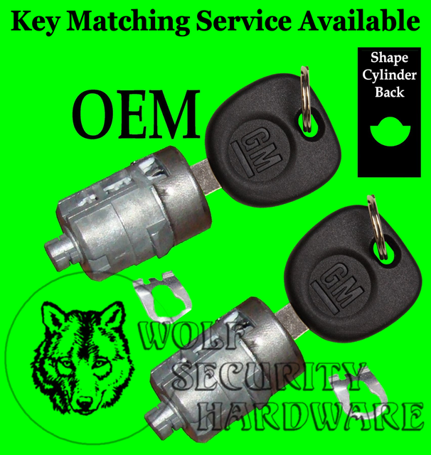 Chevy GMC Others GM OEM Door Key Lock Cylinder Tumbler Pair 2 Keys