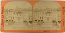 SWITZERLAND BERNE Statue of Rodolphe d'Erlach Photo A. Decagny Stereo Vintage c1870