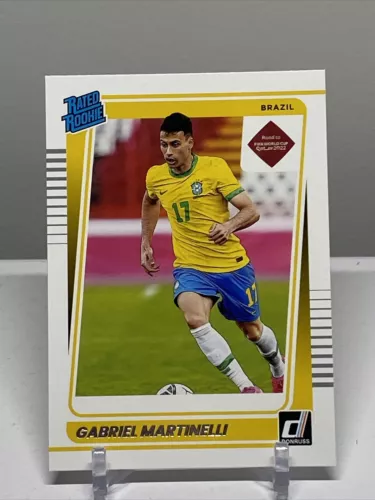 Gabriel Martinelli 2021-22 Panini Donruss Soccer Rated Rookie # 182 Brazil RC