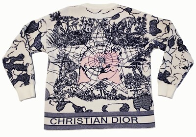Christian Dior Around the World Cashmere Wool Sweater, Womens M