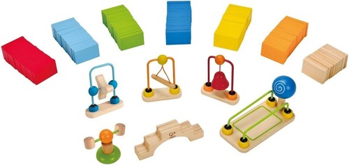 Dynamo Wooden Domino Racing Set - 107 Colorful Blocks for Creative Play - Picture 8 of 9