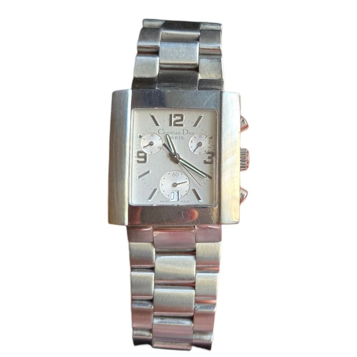 Christian Dior Riva Watch Dior Riva Steel Chronograph Watch Silver Dial Diamond Bezel main image 3
