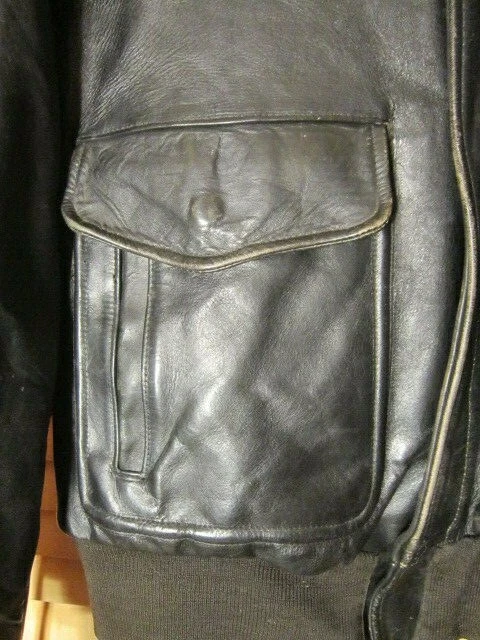 Rare Vintage 50s Daniel Boone Two Star Motorcycle Steer Leather Jacket Men 42-44 - Image 4 of 4