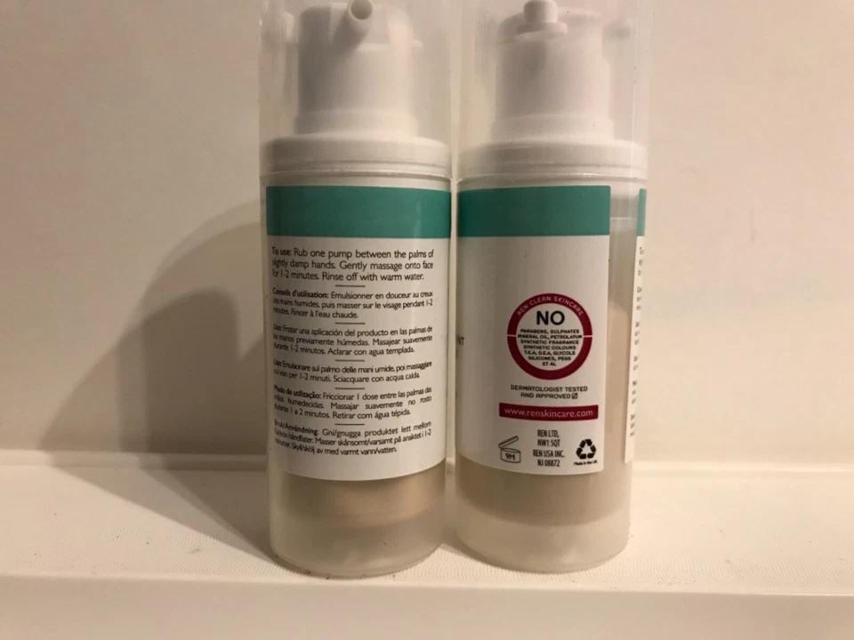 2 X REN ClearCalm 3 очищающее средство для глины 1,7 жидкой унции новое без коробки подвержено дефектам - Изображение 2 из 3