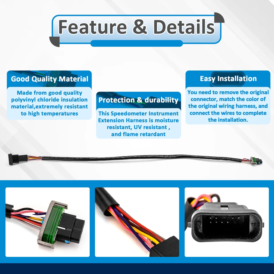 20” Speedometer Instrument Extension Harness Fit For Harley Road Glide 2015-2023 - Image 3 of 4