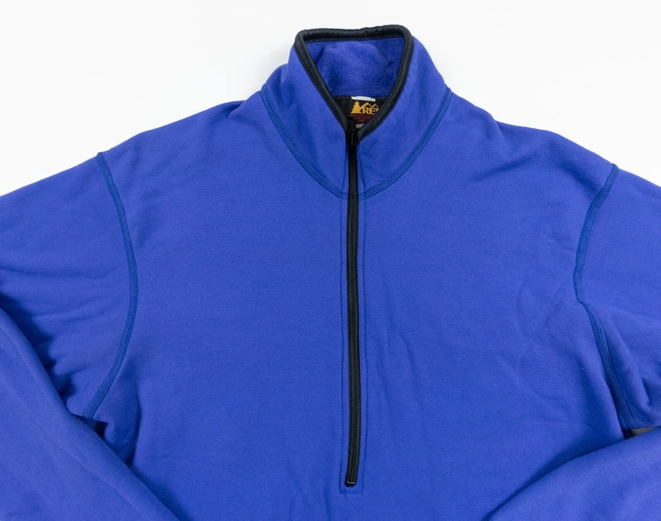 Vintage REI Sweater Mens Large Blue 1/2 Zip Pullover Fleece Adult Outdoors - Image 2 of 4