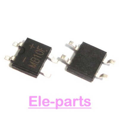 500 PCS MB10F SOP-4 MB10 SMD-4 Mount Flat Bridge Rectifier Diodes Chip