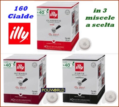 160 illy Coffee Pods Ese 44 IN 3 Blends CLASSIC INTENSE STRONG Paper Filter