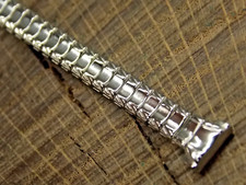 Vintage Hadley Roma 8mm Stainless Steel Expansion NOS Unused Watch Band long