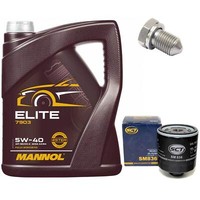 MotoröL Set 5W40 5 Liter + ÖLfilter + Schraube FüR Audi A1 A3 Seat Toledo 1.4