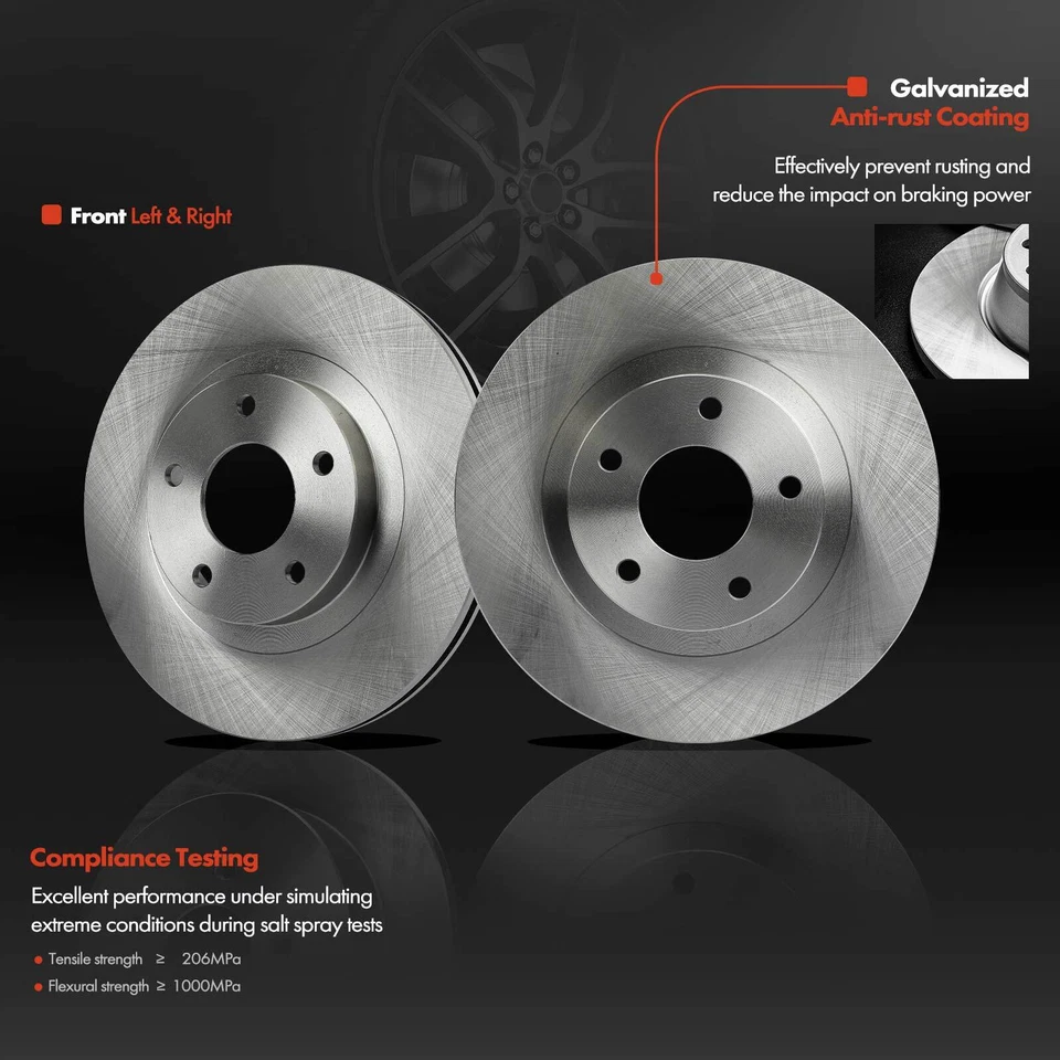 2x Rotores de freno de disco delanteros Nissan Altima 2002-2006 INFINITI I35 2002-2004 Foto 2 de 4