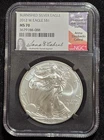 2012-W NGC MS70 Signed Anna E Cabral Burnished Silver American Eagle