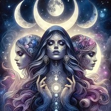 Moon Woman Diamond Art Kits for Adults, 5D Diamond Painting Kits