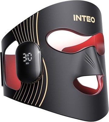 INTEO Red Light Face Therapy 3 Modes Portable Led Face Mask Therapy with Remote
