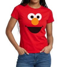 Sesamstraße Elmo Gesicht Kostüm Karneval Frauen T-Shirt