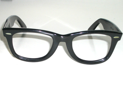 VINTAGE B&L RAY BAN L2008 THICK SHINY BLACK 5022 EYEGLASS