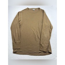 Vintage Duofold 2-Layer Thermal Shirt Men's Size S Brown Wool Blend Made in USA