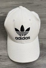 adidas White Snapback Adjustable Men's Hat Trefoil Logo Sports Theme