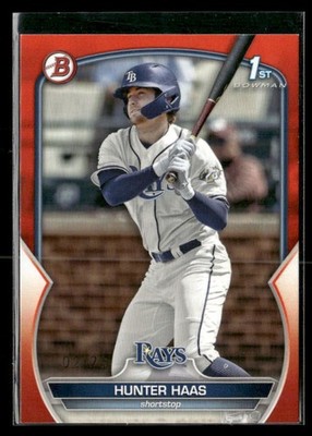 2023 Bowman Draft Orange #BD-160 Hunter Haas Tampa Bay Rays