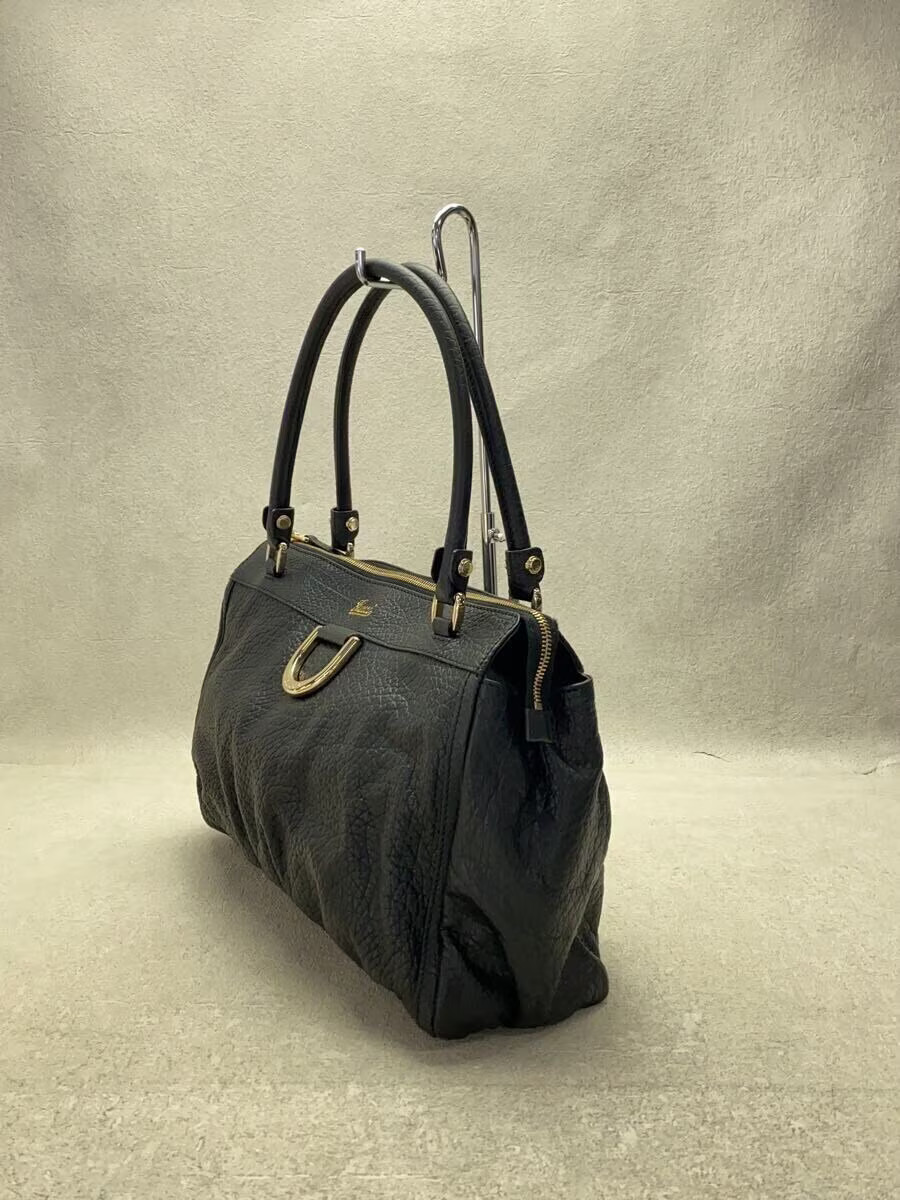 GUCCI Abby GG Denim Leather Tote Bag Black Japanese Import