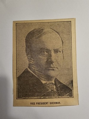 James S. Sherman Vice President 1910 Picture Panel | eBay