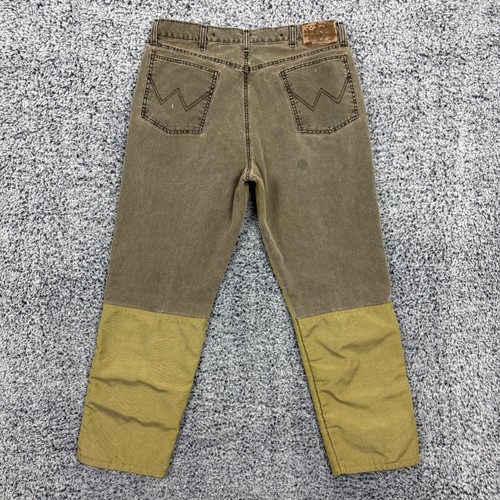 Wrangler Brush Hose Herren 34x30 braun Briar Guard Canvas Denim Jagd Feld - Bild 2 von 18
