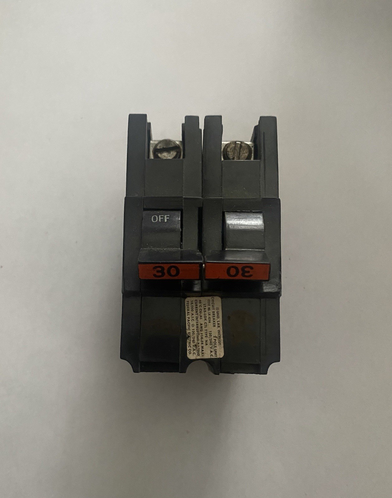 Federal Pacific 2pole 30A Breaker