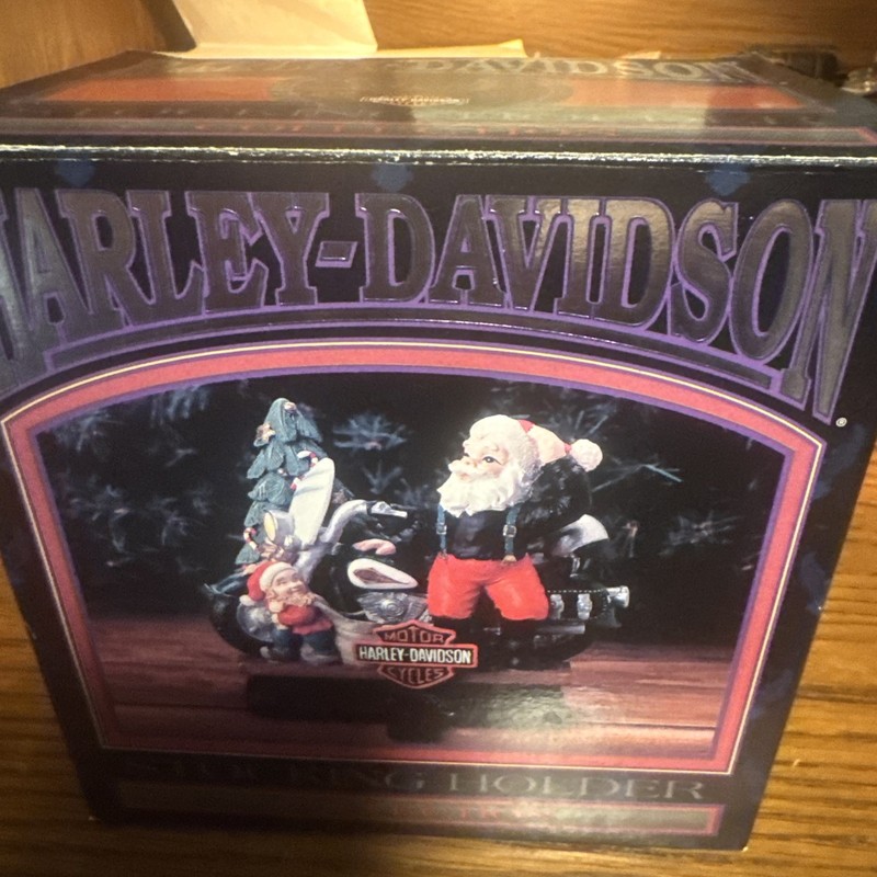 Vtg 1997 Harley Davidson North Pole Motorcycle Club Christmas Stocking Holder