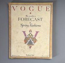 Antique VOGUE MAGAZINE February 15, 1915 Forecast Of Spring Fashions READ Antique VOGUE MAGAZINE February 15, 1915 Forecast Of Spring Fashions READ