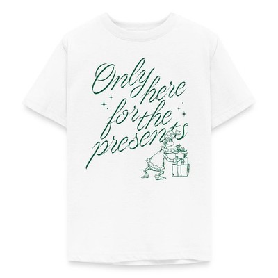 Der Grinch Spruch Only Here For The Presents Teenager T-Shirt