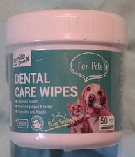 New Sealed SmileDenX Dog Dental Care Finger Wipes 50 Pcs Read Description