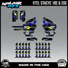 Graphics Kit for STACYC 18E 20E Electric Bike (All Years) Klutch Series - Blue