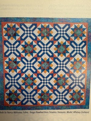 CARIBBEAN SUNSET Quilt pattern from Quiltmaker Magazine 68x68  piecing