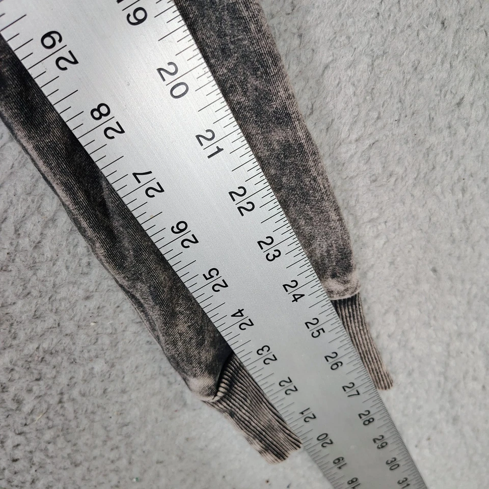 Chaqueta Hard Tail Para Mujer Gris Medio Denim Lavado Ácido Acanalada Cremallera Completa Con Capucha Foto 4 de 4