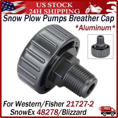 #ad 21727 2 For Western Fisher Snowplow Part Breather Pressure Aluminum Fill Cap $34.99