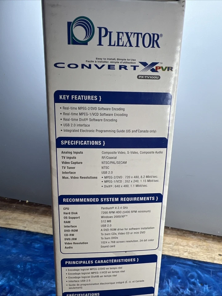 Plextor Convert X PVR VIDEO CAPTURE PX-TV100U New Sealed Box - Image 3 of 4