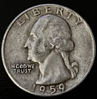1959-D Washington Quarter. 90% Silver. Free Shipping!